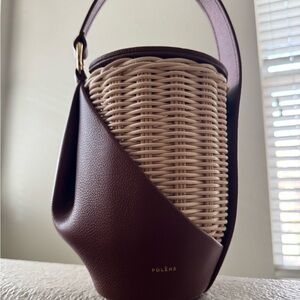 Polene Yke Wicker Bag, Brown